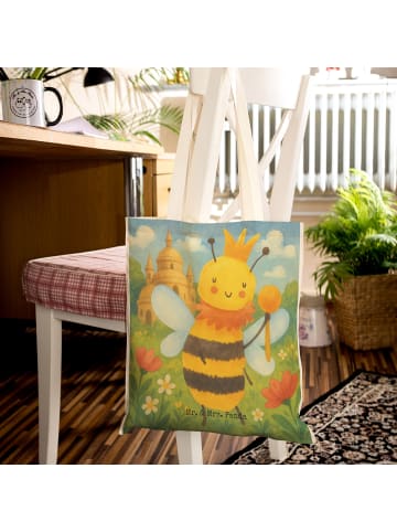 Mr. & Mrs. Panda Beuteltasche Biene König Design ohne Spruch in Weiß