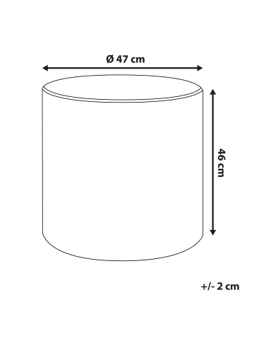 Beliani Pouf LOVETT in Grün - (W) 47 x (H) 46 x (L) 47 cm