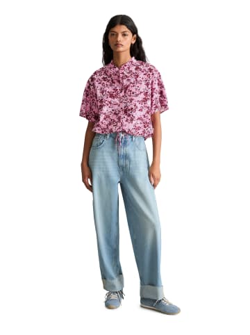 Marc O'Polo DENIM Kurzarm-Bluse relaxed in Medium Pink