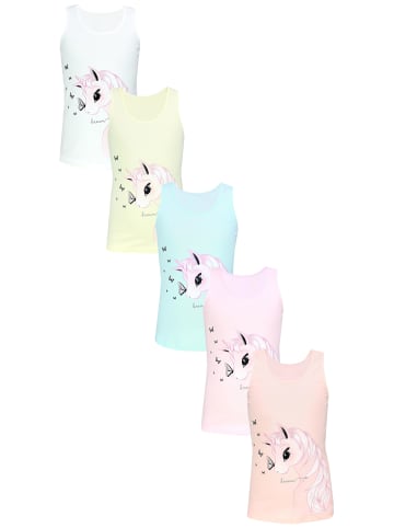TupTam Mädchen Kinder Unterhemd 5er Pack in rosa/grau