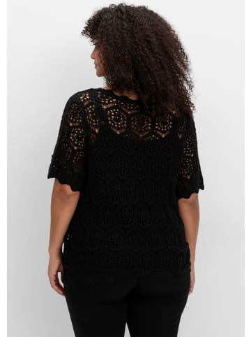 sheego by Joe Browns Strickjacke in schwarz