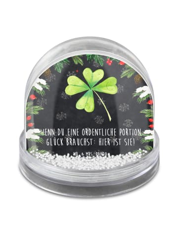 Mr. & Mrs. Panda Weihnachtskugel Blume Kleeblatt mit Spruch in Kreidetafel