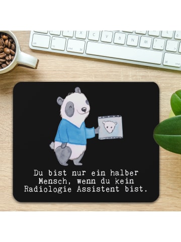 Mr. & Mrs. Panda Mauspad Radiologie Assistent Herz mit Spruch in Schwarz