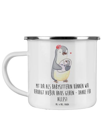 Mr. & Mrs. Panda Teetasse Babysitter Dank mit Spruch in Weiß