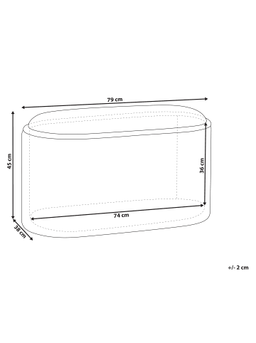 Beliani Bettbank ARTAS in Grau - (W) 79 x (H) 45 x (L) 38 cm
