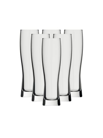 Rastal 6er Set Weizenbiergläser Monaco Slim in 0,3 l in transparent