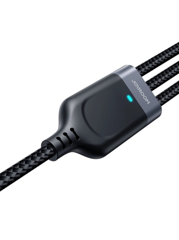 Wisam 4in1 USB-A - USB-C / USB-C / Lightning / Micro-USB-Kabel 1,2m schwarz