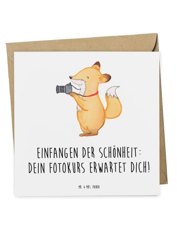 Mr. & Mrs. Panda Geschenkgutschein Fotokurs Schönheit mit Spruch in Weiß