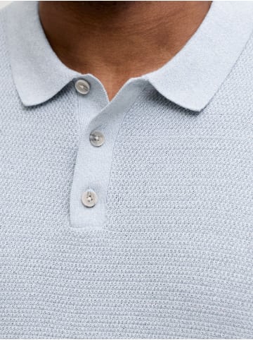 JACK & JONES PLUS Gestricktes Polo in Chambray Blue