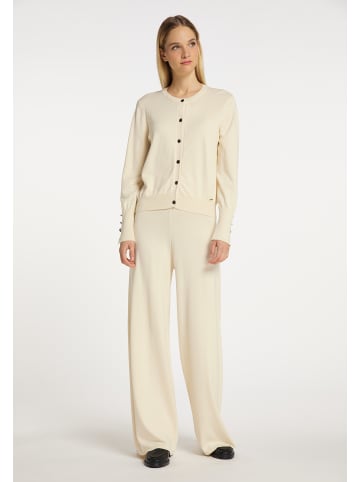 DreiMaster Klassik Damen Strickjacke in Wollweiss