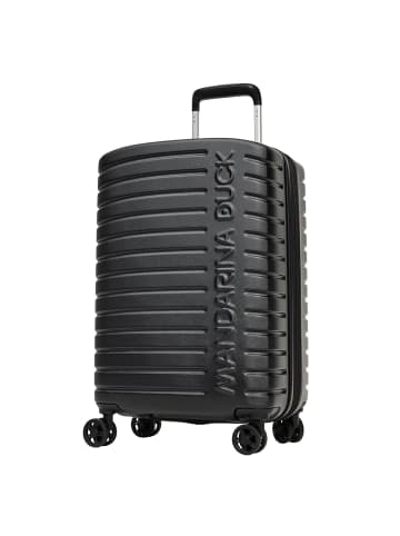 Mandarina Duck Flyduck 4 Rollen Kabinentrolley 55 cm mit Dehnfalte in black