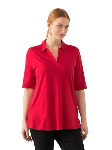 Ulla Popken Poloshirt in salsa