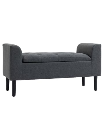 HOMCOM Sitzbank-116B x 44T x 58H cm-Dunkelgrau+Schwarz
