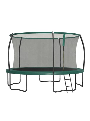 SONGMICS Trampolin Saul in Schwarz-Dunkelgrün - Ø427 cm
