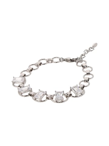 faina Women Crystal-Studded Bracelet in Silver White