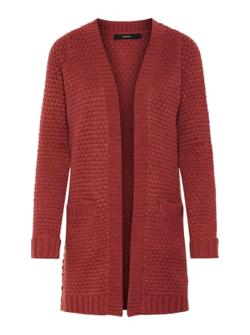 Vero Moda Casual Strickjacke Stretch Cardigan Cozy Jacket VMESME in Rot