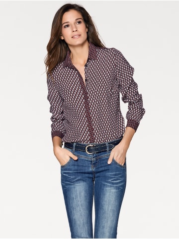 Heine Hemdbluse in bordeaux-grau