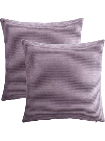 Erwin Müller Cord Kissenhülle 2er-Pack Glasgow in lavendel