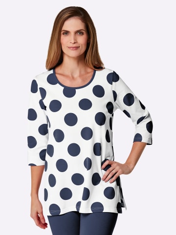 WITT WEIDEN Longshirt in ecru-marine