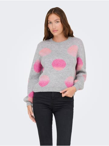 ONLY Strickpullover in Light Grey Melange