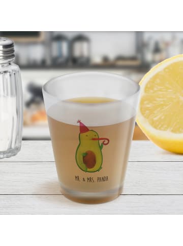 Mr. & Mrs. Panda Schnapsglas Avocado Feier ohne Spruch in Transparent