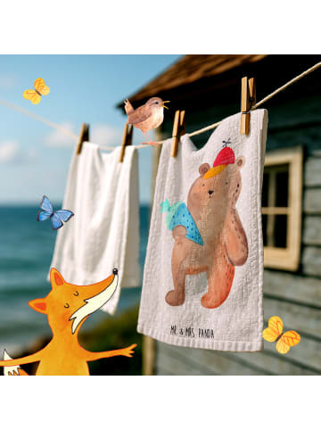 Mr. & Mrs. Panda Handtuch Bär Schultüte ohne Spruch in Grau Pastell