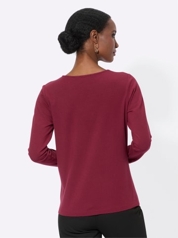 creation L Langarmshirt in dunkelrot