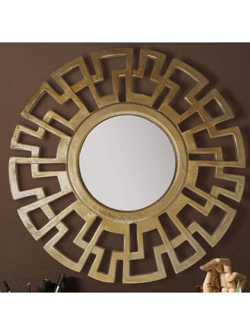KADIMA DESIGN Wandspiegel Art déco 60 cm Metall Design Hängespiegel , Aluminium