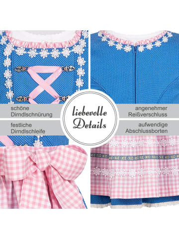 Nübler Kinderdirndl 3-teilig Lorena in Blau