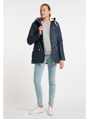 ICEBOUND Damen Regenjacke Mit Faux-Fur Innenfutter in Marine