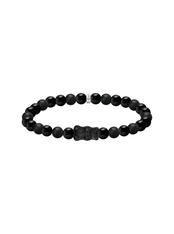 Thomas Sabo Bead-Armband Mit Schwarzem Goldbären in silber, schwarz