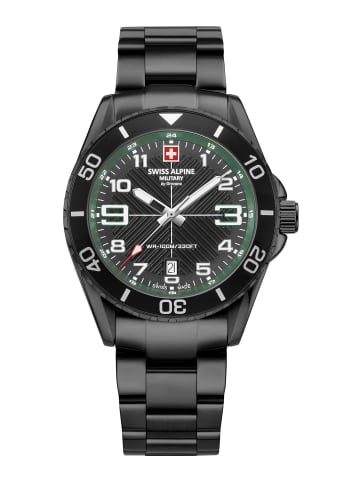 Swiss Alpine Military by Grovana Analoguhr für Herren in schwarz