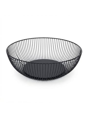 relaxdays Obstschale in Schwarz - (H)8 x Ø 28 cm