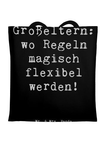 Mr. & Mrs. Panda Tote Bag Spruch Großeltern Magie mit Spruch in Schwarz