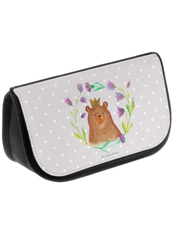 Mr. & Mrs. Panda Schminktasche Bär Königin ohne Spruch in Grau Pastell