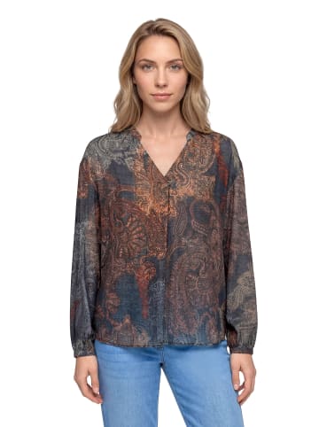 Betty Barclay Schlupfbluse mit Stehkragen in Blau/Rot