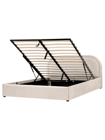 Beliani Doppelbett QUILLIEN in Beige - (W) 172 x (H) 91 x (L) 217 cm