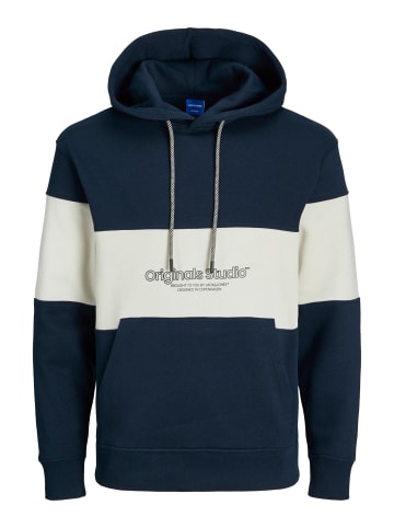 Jack & Jones Design Kapuzenpullover Hoodie mit Bauchtasche JORLAKEWOOD in Navy