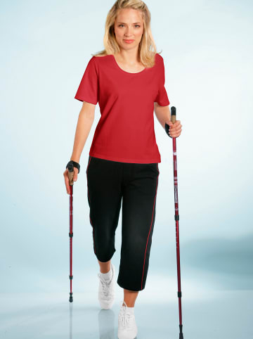 WITT WEIDEN Freizeithose in schwarz-rot