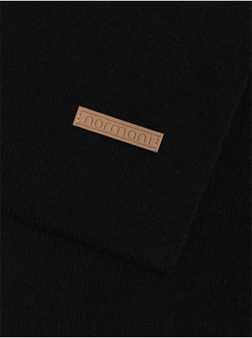 normani Merinowoll-Schal glatt Yuma in Schwarz