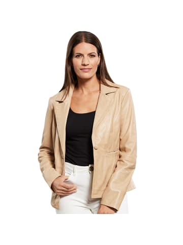 JILANI Lederblazer Lammnappa in Sand