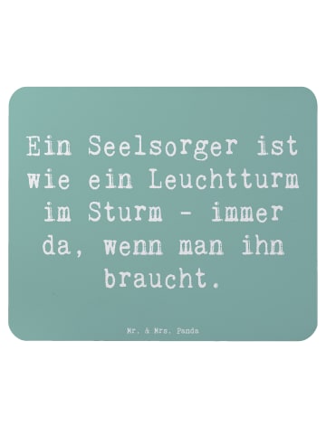 Mr. & Mrs. Panda Mauspad Spruch Seelsorger Leuchtturm mit Spruch in Meeresbrise