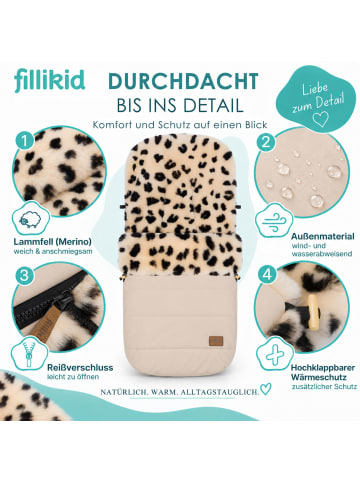 fillikid Winterfußsack Bernina Lammfell Exklusiv in Leo Natur