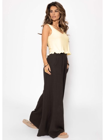 SASSYCLASSY Top mit Rüschen in Gelb