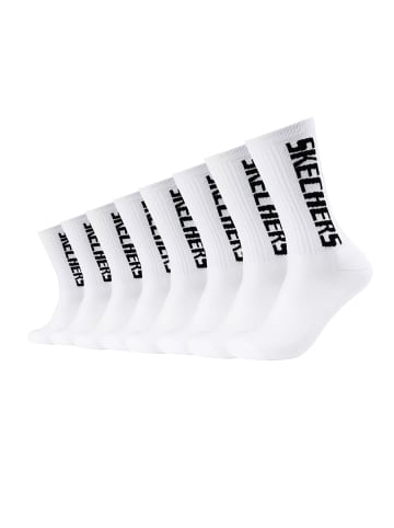 Skechers Socken Unisex Tennis Sock cushioned line 8p in White