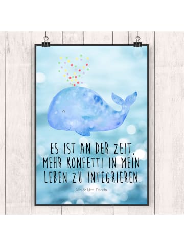 Mr. & Mrs. Panda wanddeko Wal Konfetti mit Spruch in OZeichenanblue