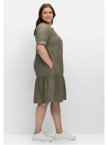 sheego Midikleid in khaki