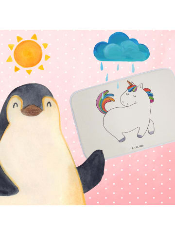 Mr. & Mrs. Panda Duschvorleger Einhorn Stolzieren ohne Spruch in Weiß