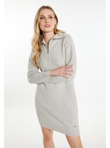 DreiMaster Damen Strickkleid in Grau Melange