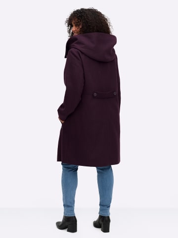 sheego Kurzmantel in aubergine